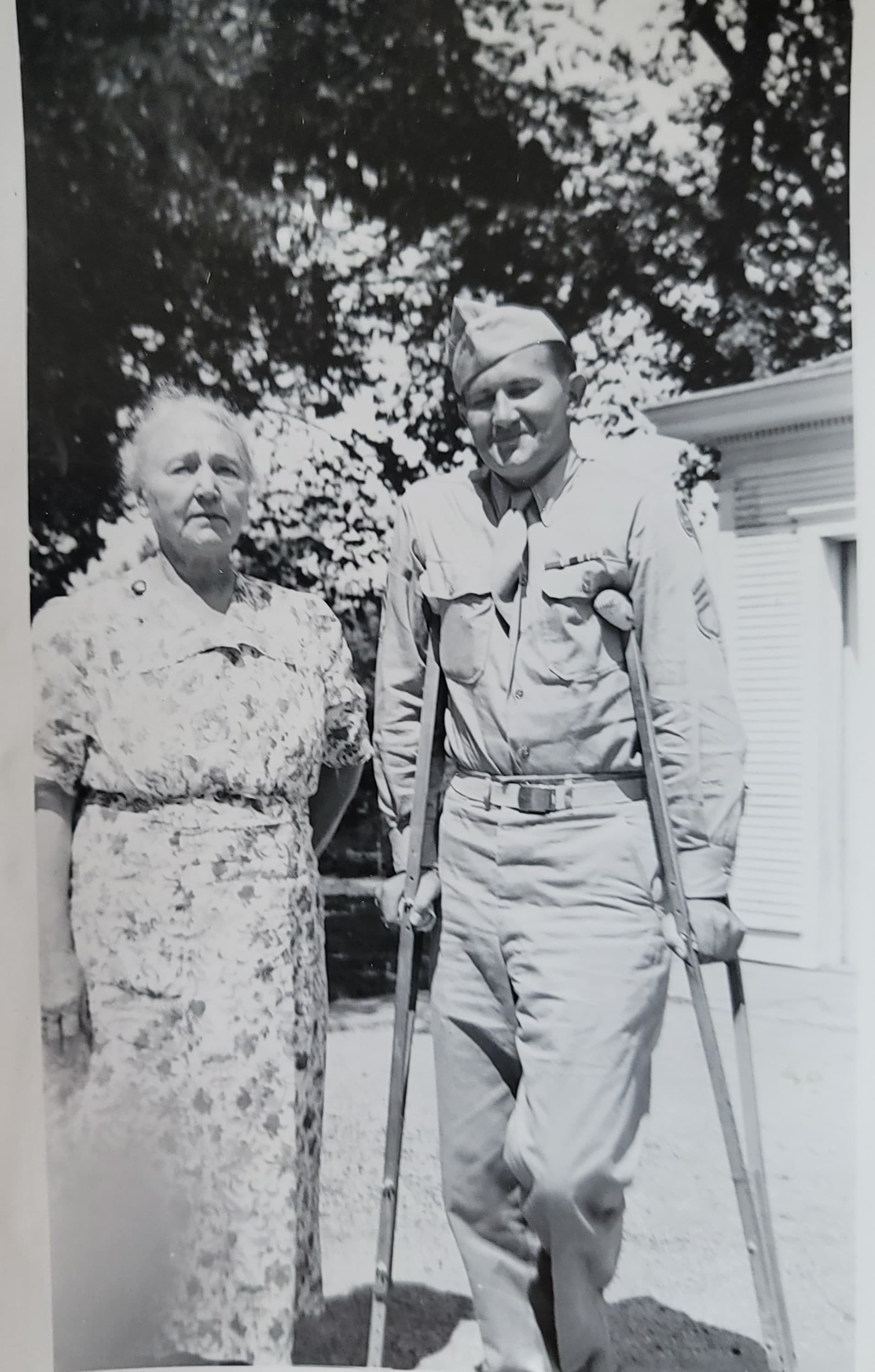 Mrs. Seelye with a wounded soldier